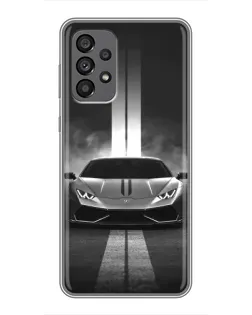 Чехол для Samsung Galaxy A73 (5G) с картинкой «Lamborghini симметрия дорог»