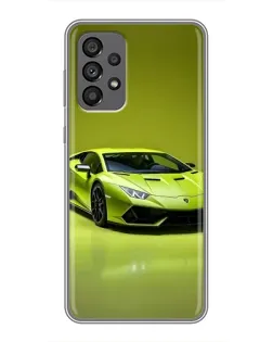 Чехол для Samsung Galaxy A73 (5G) с картинкой «Салатовый Lamborghini Huracan»
