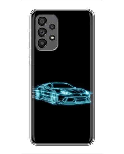 Чехол для Samsung Galaxy A73 (5G) с картинкой «Неоновый контур Lamborghini»