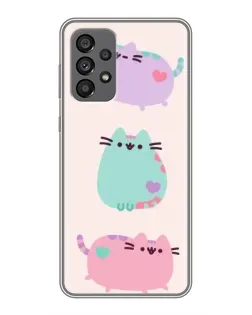 Чехол для Samsung Galaxy A73 (5G) с картинкой «Pusheen трио»