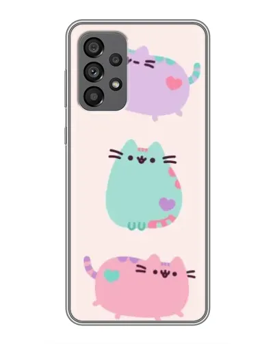 Чехол для Samsung Galaxy A73 (5G) с картинкой «Pusheen трио» Чехол для Samsung Galaxy A73 (5G) с картинкой «Pusheen трио»