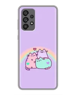 Чехол для Samsung Galaxy A73 (5G) с картинкой «Радужные Пушины»