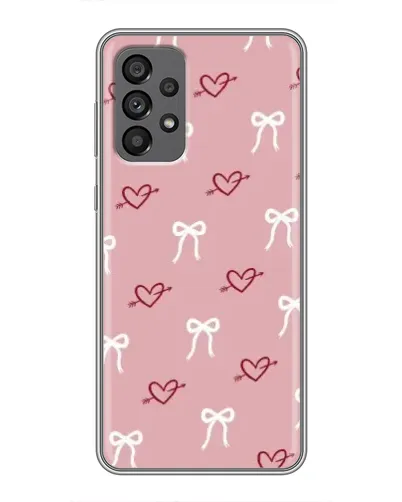 Чехол для Samsung Galaxy A73 (5G) с картинкой «Сердца и банты» Чехол для Samsung Galaxy A73 (5G) с картинкой «Сердца и банты»