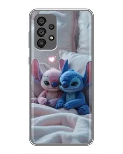 Чехол для Samsung Galaxy A73 (5G) с картинкой «Плюшевые Стич Ангел»
