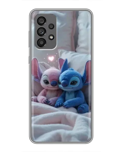 Чехол для Samsung Galaxy A73 (5G) с картинкой «Плюшевые Стич Ангел»