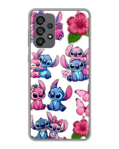 Чехол для Samsung Galaxy A73 (5G) с картинкой «Стикеры Stitch и Angel»