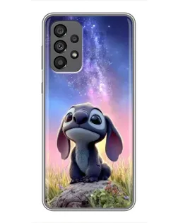 Чехол для Samsung Galaxy A73 (5G) с картинкой «Стич на рассвете»