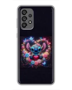 Чехол для Samsung Galaxy A73 (5G) с картинкой «Stitch в цветах»