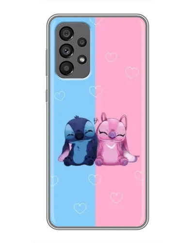 Чехол для Samsung Galaxy A73 (5G) с картинкой «Stitch и Angel Love»