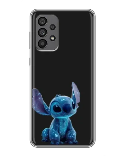 Чехол для Samsung Galaxy A73 (5G) с картинкой «Стич на черном»