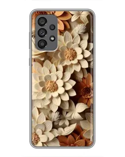 Чехол для Samsung Galaxy A73 (5G) с картинкой «Бежевый флористический декор»