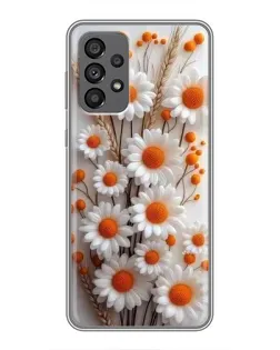 Чехол для Samsung Galaxy A73 (5G) с картинкой «Белые сухоцветы»