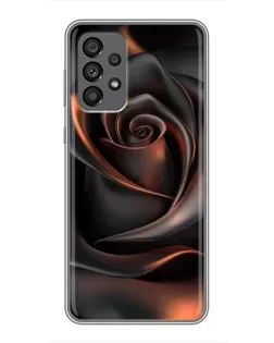 Чехол для Samsung Galaxy A73 (5G) с картинкой «Шелковая черная роза»