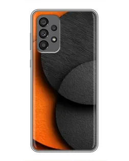 Чехол для Samsung Galaxy A73 (5G) с картинкой «Геометрия оранжевых кругов»