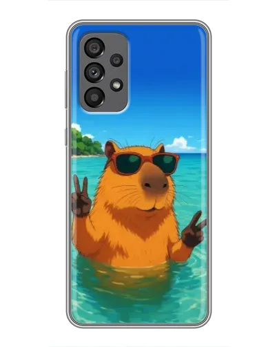 Чехол для Samsung Galaxy A73 (5G) с картинкой «Морская капибара»