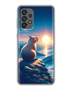 Чехол для Samsung Galaxy A73 (5G) с картинкой «Закат солнца с капибарой» Чехол для Samsung Galaxy A73 (5G) с картинкой «Закат солнца с капибарой»