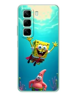 Чехол для Samsung Galaxy F36 с картинкой «Спанч Боб под водой»