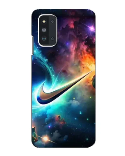 Чехол для Samsung Galaxy F52 5G (E526) с картинкой «Космический Nike Swoosh»