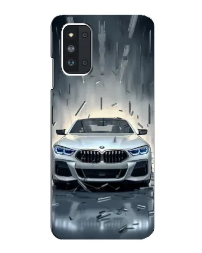 Чехол для Samsung Galaxy F52 5G (E526) с картинкой «BMW в свете фар»