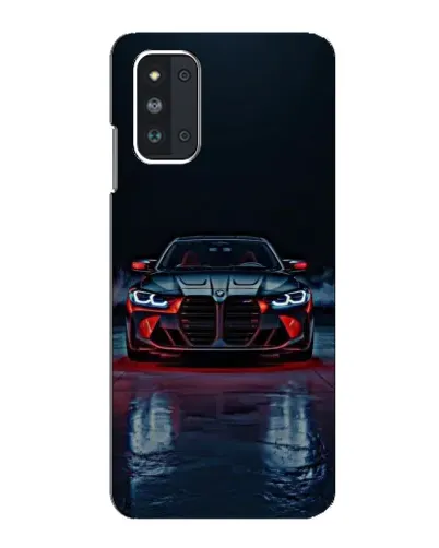 Чехол для Samsung Galaxy F52 5G (E526) с картинкой «BMW на мокрой дороге»