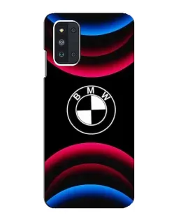Чехол для Samsung Galaxy F52 5G (E526) с картинкой «Логотип BMW и неоновые дуги» Чехол для Samsung Galaxy F52 5G (E526) с картинкой «Логотип BMW и неоновые дуги»