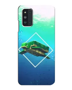 Чехол для Samsung Galaxy F52 5G (E526) с картинкой «Черепаха Minecraft»
