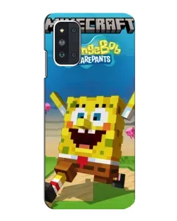 Чехол для Samsung Galaxy F52 5G (E526) с картинкой «Губка Боб Minecraft»