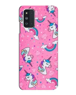 Чехол для Samsung Galaxy F52 5G (E526) с картинкой «Unicorn паттерн розовый»