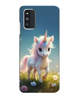 Чехол для Samsung Galaxy F52 5G (E526) с картинкой «Единорог на поляне»