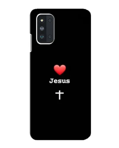 Чехол для Samsung Galaxy F52 5G (E526) с картинкой «Сердце - Jesus»