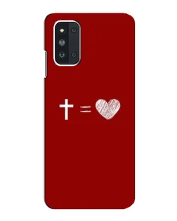 Чехол для Samsung Galaxy F52 5G (E526) с картинкой «Уравнение любви»