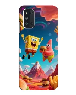 Чехол для Samsung Galaxy F52 5G (E526) с картинкой «Космический фастфуд»