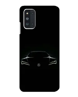 Чехол для Samsung Galaxy F52 5G (E526) с картинкой «Mercedes — силуэт авто»