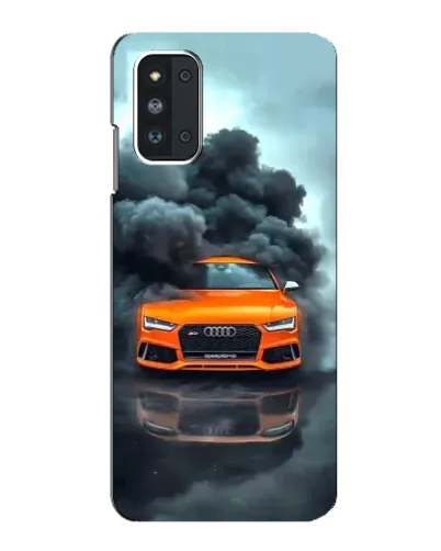 Чехол для Samsung Galaxy F52 5G (E526) с картинкой «Audi в облаках дыма»