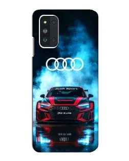 Чехол для Samsung Galaxy F52 5G (E526) с картинкой «Audi Sport — неон»