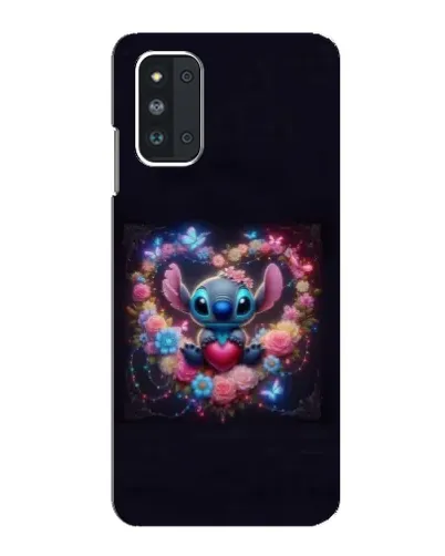 Чехол для Samsung Galaxy F52 5G (E526) с картинкой «Stitch в цветах»
