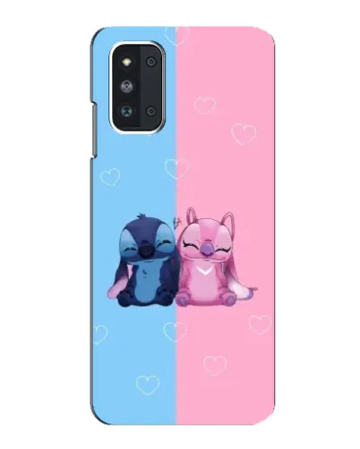 Чехол для Samsung Galaxy F52 5G (E526) с картинкой «Stitch и Angel Love»