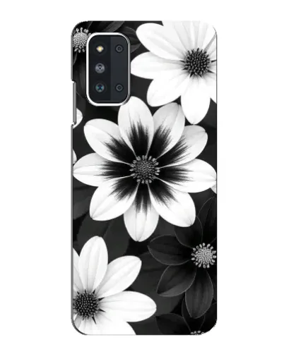 Чехол для Samsung Galaxy F52 5G (E526) с картинкой «Монохромные астры»