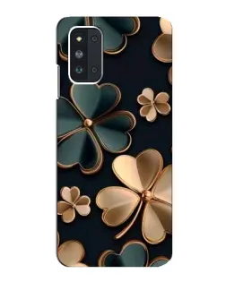 Чехол для Samsung Galaxy F52 5G (E526) с картинкой «Клевер в золоте»