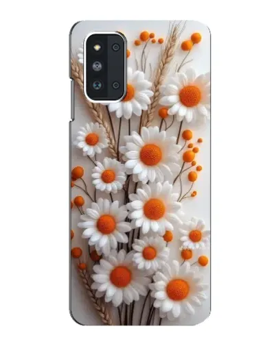 Чехол для Samsung Galaxy F52 5G (E526) с картинкой «Белые сухоцветы»