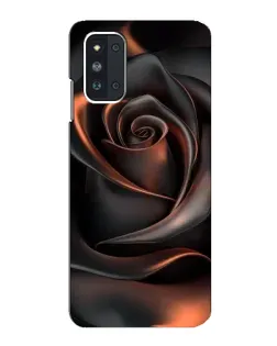 Чехол для Samsung Galaxy F52 5G (E526) с картинкой «Шелковая черная роза»