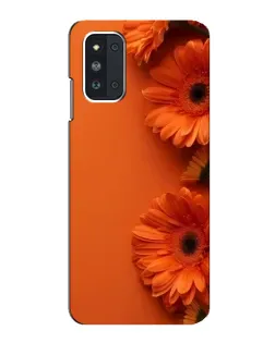 Чехол для Samsung Galaxy F52 5G (E526) с картинкой «Оранжевые герберы»