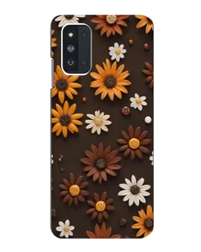 Чехол для Samsung Galaxy F52 5G (E526) с картинкой «Узор из маленьких подсолнухов»