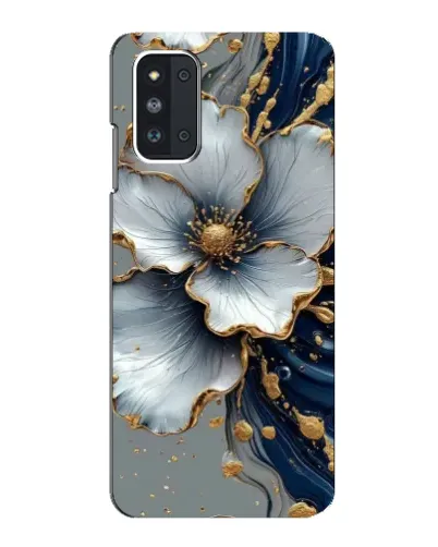 Чехол для Samsung Galaxy F52 5G (E526) с картинкой «Белый цветок и золотой флюид» Чехол для Samsung Galaxy F52 5G (E526) с картинкой «Белый цветок и золотой флюид»