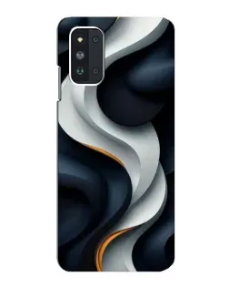 Чехол для Samsung Galaxy F52 5G (E526) с картинкой «Объемные черно-белые ленты» Чехол для Samsung Galaxy F52 5G (E526) с картинкой «Объемные черно-белые ленты»