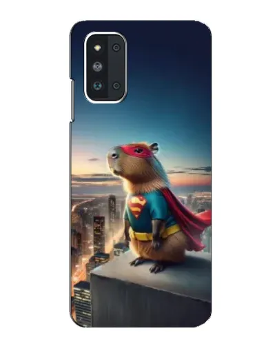 Чехол для Samsung Galaxy F52 5G (E526) с картинкой «Капи-мен супергерой»