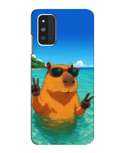 Чехол для Samsung Galaxy F52 5G (E526) с картинкой «Морская капибара»