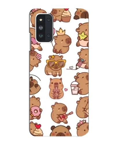 Чехол для Samsung Galaxy F52 5G (E526) с картинкой «Стикерпак с капибарами»