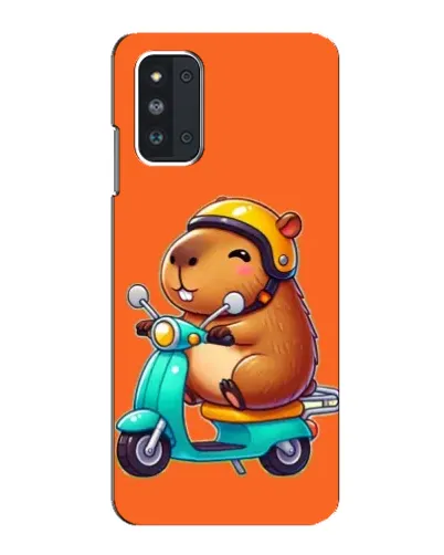 Чехол для Samsung Galaxy F52 5G (E526) с картинкой «Капибара на скутере»