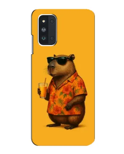 Чехол для Samsung Galaxy F52 5G (E526) с картинкой «Капибара на отдыхе»
